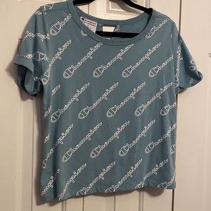 Champions top.  Never worn. Light aqua green